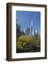 High-Rise Buildings Along from Inside Central Park on a Sunny Fall Day, New York-Greg Probst-Framed Photographic Print