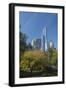 High-Rise Buildings Along from Inside Central Park on a Sunny Fall Day, New York-Greg Probst-Framed Photographic Print