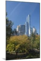 High-Rise Buildings Along from Inside Central Park on a Sunny Fall Day, New York-Greg Probst-Mounted Photographic Print