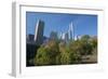 High-Rise Buildings Along from Inside Central Park on a Sunny Fall Day, New York-Greg Probst-Framed Photographic Print