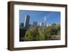 High-Rise Buildings Along from Inside Central Park on a Sunny Fall Day, New York-Greg Probst-Framed Photographic Print