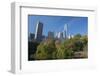 High-Rise Buildings Along from Inside Central Park on a Sunny Fall Day, New York-Greg Probst-Framed Photographic Print