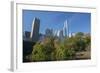 High-Rise Buildings Along from Inside Central Park on a Sunny Fall Day, New York-Greg Probst-Framed Photographic Print