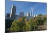 High-Rise Buildings Along from Inside Central Park on a Sunny Fall Day, New York-Greg Probst-Mounted Photographic Print