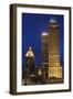 High-Rise Buildings, Art-Deco District at Dusk, Tulsa, Oklahoma, USA-Walter Bibikow-Framed Photographic Print