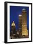 High-Rise Buildings, Art-Deco District at Dusk, Tulsa, Oklahoma, USA-Walter Bibikow-Framed Photographic Print