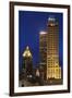 High-Rise Buildings, Art-Deco District at Dusk, Tulsa, Oklahoma, USA-Walter Bibikow-Framed Photographic Print