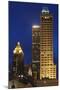 High-Rise Buildings, Art-Deco District at Dusk, Tulsa, Oklahoma, USA-Walter Bibikow-Mounted Photographic Print