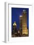 High-Rise Buildings, Art-Deco District at Dusk, Tulsa, Oklahoma, USA-Walter Bibikow-Framed Photographic Print