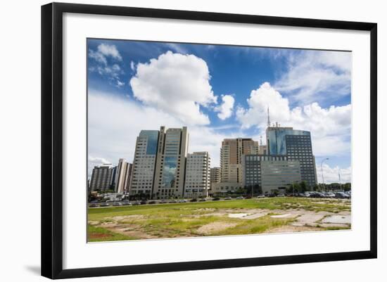 High Rise Buildings in the Center of Brasilia, Brazil, South America-Michael Runkel-Framed Photographic Print