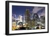 High Rise Buildings of Bangkok at Night from Rembrandt Hotel and Towers-Lee Frost-Framed Photographic Print