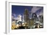 High Rise Buildings of Bangkok at Night from Rembrandt Hotel and Towers-Lee Frost-Framed Photographic Print