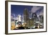 High Rise Buildings of Bangkok at Night from Rembrandt Hotel and Towers-Lee Frost-Framed Photographic Print