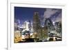 High Rise Buildings of Bangkok at Night from Rembrandt Hotel and Towers-Lee Frost-Framed Photographic Print