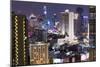 High Rise Buildings of Bangkok at Night from Rembrandt Hotel and Towers-Lee Frost-Mounted Photographic Print