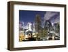 High Rise Buildings of Bangkok at Night from Rembrandt Hotel and Towers-Lee Frost-Framed Photographic Print