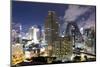 High Rise Buildings of Bangkok at Night from Rembrandt Hotel and Towers-Lee Frost-Mounted Photographic Print