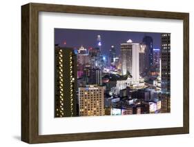 High Rise Buildings of Bangkok at Night from Rembrandt Hotel and Towers-Lee Frost-Framed Photographic Print