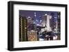 High Rise Buildings of Bangkok at Night from Rembrandt Hotel and Towers-Lee Frost-Framed Photographic Print