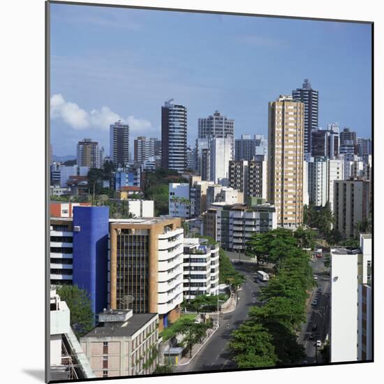 High Rise Buildings on the City Skyline of Salvador in Bahia State in Brazil, South America-Geoff Renner-Mounted Photographic Print