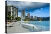 High Rise Hotels on Waikiki Beach, Oahu, Hawaii, United States of America, Pacific-Michael Runkel-Stretched Canvas