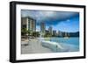 High Rise Hotels on Waikiki Beach, Oahu, Hawaii, United States of America, Pacific-Michael Runkel-Framed Photographic Print