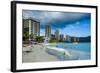 High Rise Hotels on Waikiki Beach, Oahu, Hawaii, United States of America, Pacific-Michael Runkel-Framed Photographic Print