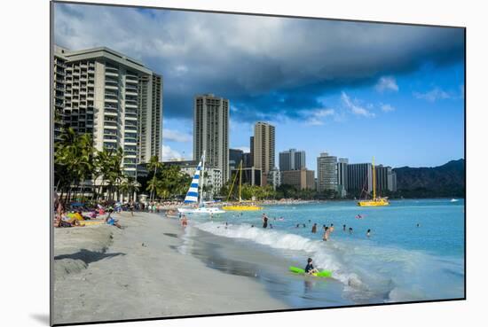 High Rise Hotels on Waikiki Beach, Oahu, Hawaii, United States of America, Pacific-Michael Runkel-Mounted Photographic Print