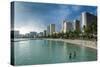 High Rise Hotels on Waikiki Beach, Oahu, Hawaii, United States of America, Pacific-Michael Runkel-Stretched Canvas