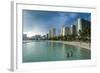 High Rise Hotels on Waikiki Beach, Oahu, Hawaii, United States of America, Pacific-Michael Runkel-Framed Photographic Print