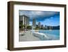 High Rise Hotels on Waikiki Beach, Oahu, Hawaii, United States of America, Pacific-Michael Runkel-Framed Photographic Print