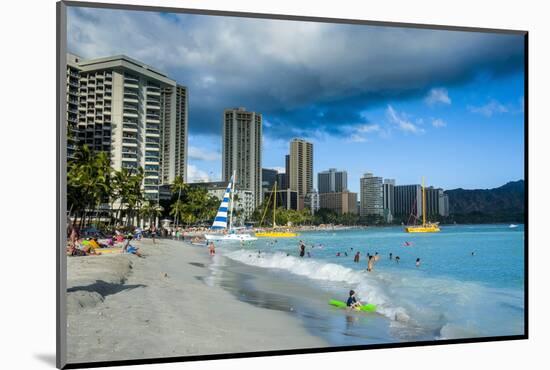 High Rise Hotels on Waikiki Beach, Oahu, Hawaii, United States of America, Pacific-Michael Runkel-Mounted Photographic Print