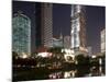 High Rise Office Towers at Dusk, Shanghai, China-Paul Souders-Mounted Photographic Print