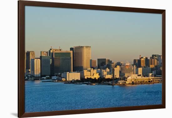 High-rises along the waterfront in Tokyo Harbor at dawn, Tokyo, Japan-Keren Su-Framed Photographic Print