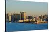 High-rises along the waterfront in Tokyo Harbor at dawn, Tokyo, Japan-Keren Su-Stretched Canvas