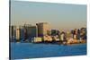 High-rises along the waterfront in Tokyo Harbor at dawn, Tokyo, Japan-Keren Su-Stretched Canvas