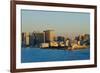 High-rises along the waterfront in Tokyo Harbor at dawn, Tokyo, Japan-Keren Su-Framed Premium Photographic Print