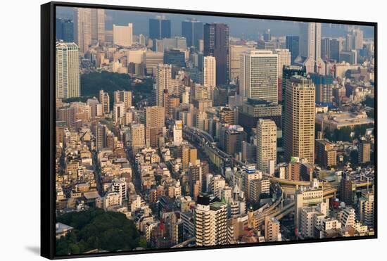 High-rises in downtown Tokyo, Japan-Keren Su-Framed Stretched Canvas