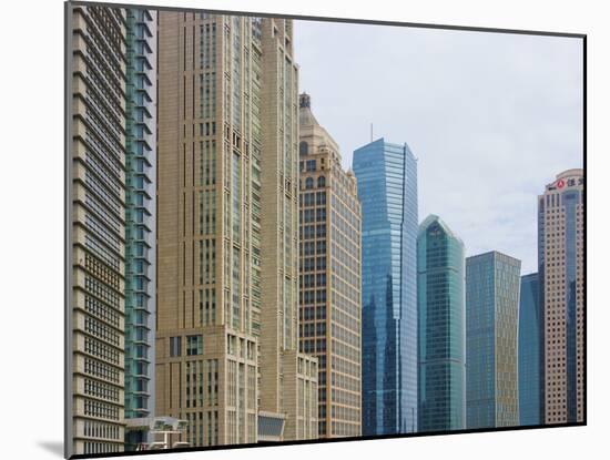 High Rises in Lujiazui Financial District, Pudong, Shanghai, China-Keren Su-Mounted Premium Photographic Print
