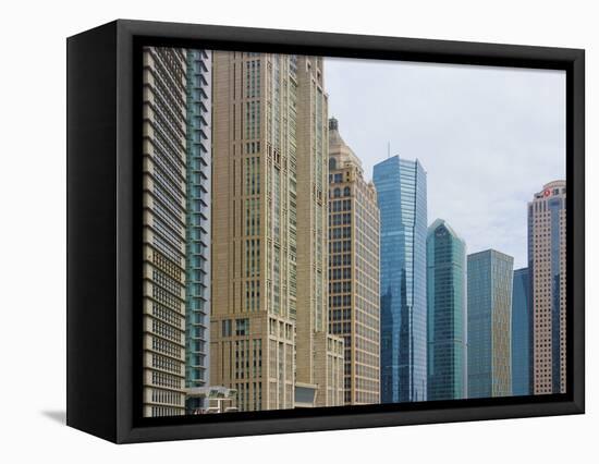 High Rises in Lujiazui Financial District, Pudong, Shanghai, China-Keren Su-Framed Stretched Canvas