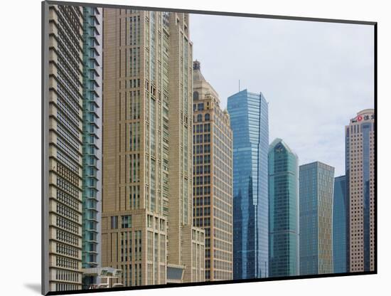 High Rises in Lujiazui Financial District, Pudong, Shanghai, China-Keren Su-Mounted Photographic Print