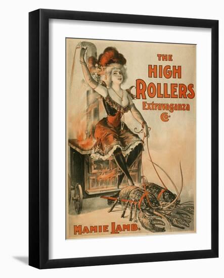 High Rollers Extravaganza "Mamie Lamb" Play Poster-Lantern Press-Framed Art Print