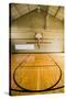 High school basketball court and "head of key" at Webster Groves High School in Webster Groves,...-null-Stretched Canvas