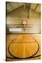 High school basketball court and "head of key" at Webster Groves High School in Webster Groves,...-null-Stretched Canvas