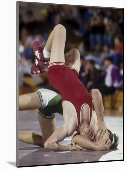 High School Boy's Wrestling Competition-null-Mounted Photographic Print