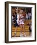 High School Girls Basketball Players in Action During a Game-null-Framed Premium Photographic Print
