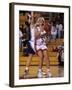 High School Girls Basketball Players in Action During a Game-null-Framed Photographic Print