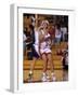 High School Girls Basketball Players in Action During a Game-null-Framed Photographic Print