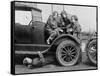 High School Girls Learn Auto Mechanics Photograph - Washington, DC-Lantern Press-Framed Stretched Canvas