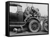 High School Girls Learn Auto Mechanics Photograph - Washington, DC-Lantern Press-Framed Stretched Canvas